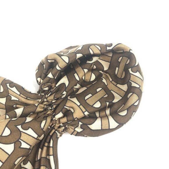 BURBERRY 8018660 Monogram TB Hair Accessories Hair Scarf Chignon Net Scrunchie - Picture 13 of 15
